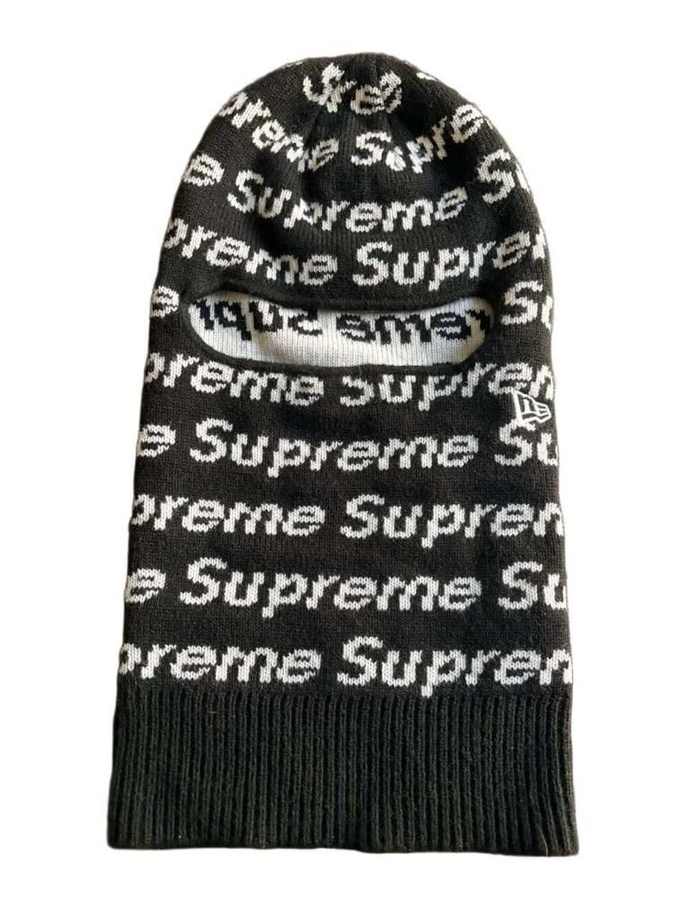 Supreme x New Era Repeat Balaclava Black Ski Mask